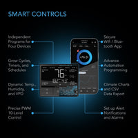 Advance Grow Tent System PRO 5x5, 6-Plant Kit, WiFi-Integrated Controls to Automate Ventilation, Circulation, Full Spectrum LM301H EVO LED Grow Light