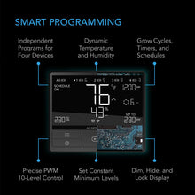 Load image into Gallery viewer, CONTROLLER 69 WIFI, INDEPENDENT PROGRAMS FOR FOUR DEVICES, DYNAMIC TEMPERATURE, HUMIDITY, SCHEDULING, CYCLES, LEVELS CONTROL, DATA APP