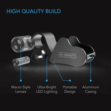 Load image into Gallery viewer, JEWELERS LOUPE, POCKET MAGNIFYING GLASS WITH LED LIGHT & DUAL LENSES