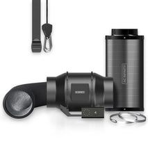 Load image into Gallery viewer, AIR FILTRATION KIT 6”, INLINE FAN WITH SPEED CONTROLLER, CARBON FILTER & DUCTING COMBO