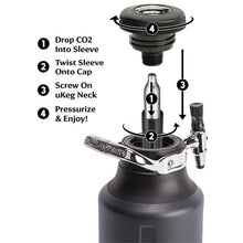 Load image into Gallery viewer, GrowlerWerks uKeg GO Pressurized Growler - 64 oz. - Tungsten