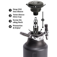 GrowlerWerks uKeg GO Pressurized Growler - 64 oz. - Tungsten