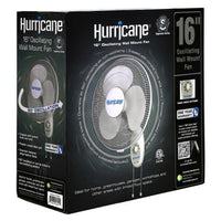Hurricane Supreme Oscillating Wall Mount Fan 16 in