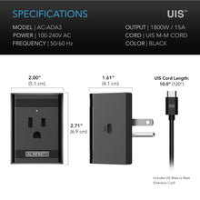 Load image into Gallery viewer, UIS CONTROL PLUG, FOR OUTLET-POWERED EQUIPMENT