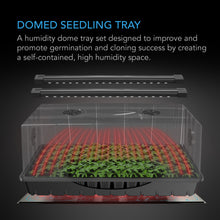Load image into Gallery viewer, HUMIDITY DOME, GERMINATION KIT WITH SEEDLING MAT AND LED GROW LIGHT BARS, 6X12 CELL TRAY