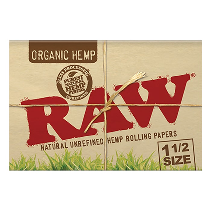 RAW Organic Hemp Papers 1-1/2- 33 Leaves/Pack