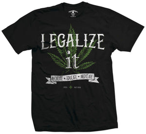 Legalize It Seven Leaf T-Shirt MED
