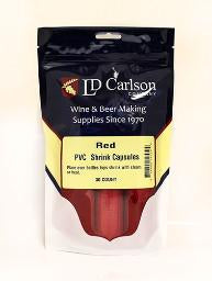 RED PVC SHRINK CAPSULES 30/BAG