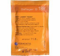 SAFLAGER S-189 DRY LAGER YEAST 11.5 GRAMS