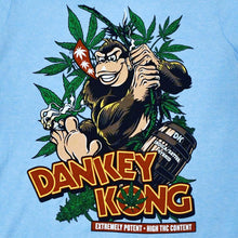 Load image into Gallery viewer, Dankey Kong Strain Blue Heathered Seven Leaf T-Shirt MED