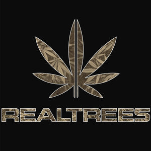 Real Trees Black Seven Leaf T-Shirt 2XL