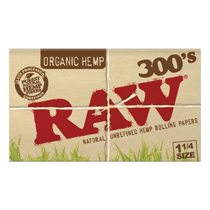 RAW Organic Hemp Creaseless Papers 1-1/4'' 300 Leaves