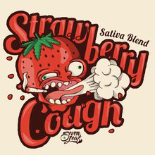 Load image into Gallery viewer, Strawberry Cough Strain Seven Leaf T-Shirt MED