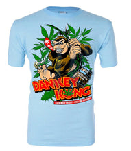 Load image into Gallery viewer, Dankey Kong Strain Blue Heathered Seven Leaf T-Shirt MED