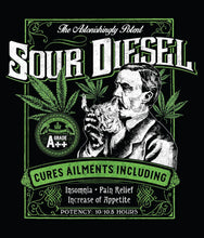 Load image into Gallery viewer, Sour Diesel Strain Seven Leaf T-Shirt LG