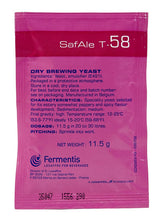 Load image into Gallery viewer, SAFALE T-58 DRY BREWING YEAST 11.5 GRAMS