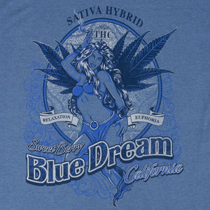 Blue Dream Strain Seven Leaf T-Shirt LG