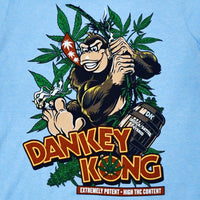 Dankey Kong Strain Blue Heathered Seven Leaf T-Shirt 2XL