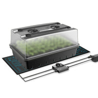 HUMIDITY DOME, GERMINATION KIT WITH SEEDLING MAT AND LED GROW LIGHT BARS, 5X8 CELL TRAY