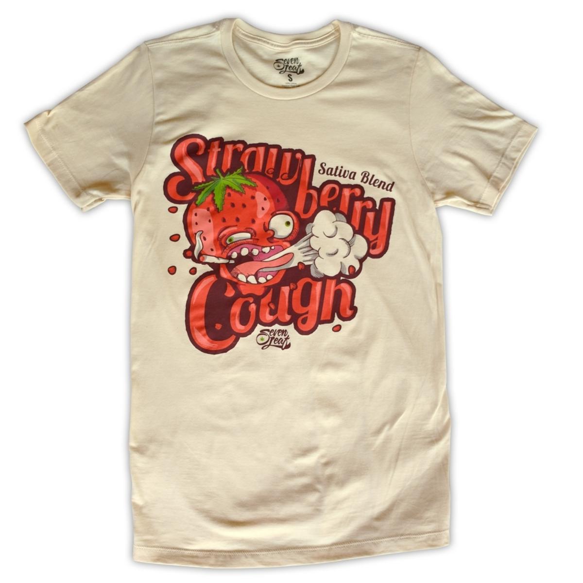 Strawberry Cough Strain Seven Leaf T-Shirt MED
