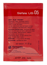 Load image into Gallery viewer, SAFALE US-05 DRY ALE YEAST 11.5 GRAMS