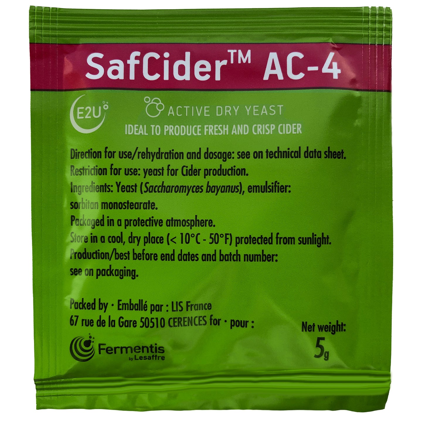 Fermentis SafCider™ AC-4 5g