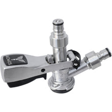 Load image into Gallery viewer, KOMOS Stainless Steel S-Style Keg Coupler with Ball Lock Quick Disconnect (QD) Adapters
