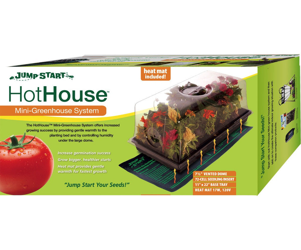 Jump Start Hot House w/Heat Mat, Tray, 72-Cell Insert, 7.5