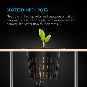 MESH NET CUPS, SLOTTED POTS WITH WIDE LIPS, 3-INCH, 25-PACK