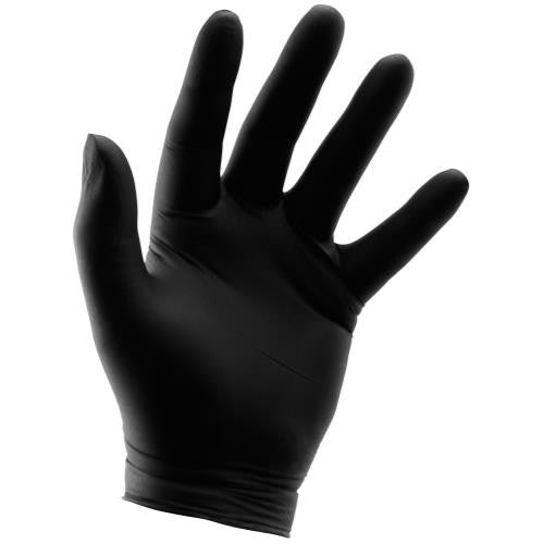 Grower's Edge Black Powder Free Nitrile Gloves 6 mil - Medium 100/Box
