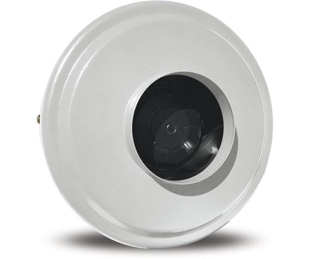 Vortex Powerfan VTS In-line Fan, 4'', 115V/1PH/60Hz, 173 CFM
