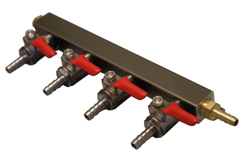 4-WAY GAS MANIFOLD WITH 1/4
