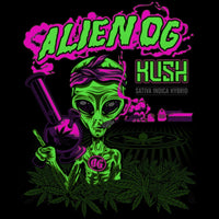 Alien OG Kush Strain Seven Leaf T-Shirt w/ Black Light Responsive Ink MED