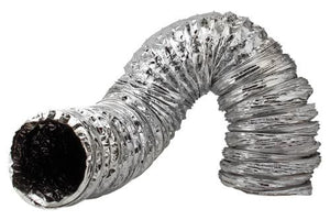 Ideal-Air Supreme Silver / Black Ducting 8 in x 25 ft