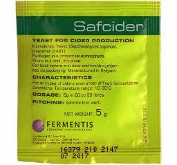 SAFCIDER AB-1 DRY CIDER YEAST 5 GRAM