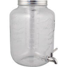 Load image into Gallery viewer, Glass Beverage Dispenser with Infuser and Stainless Spigot - 8L / 2.1 gal.