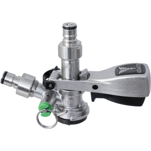 KOMOS Stainless Steel S-Style Keg Coupler with Ball Lock Quick Disconnect (QD) Adapters