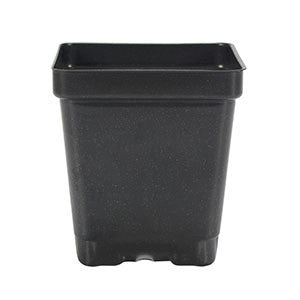 Square Deep Vacuum Pot (Press Fit) - 4", Black Pack Size Pk/450