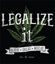 Load image into Gallery viewer, Legalize It Seven Leaf T-Shirt MED