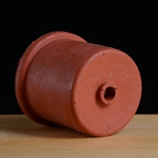 Red Rubber 50 mm Single Hole Carboy Cap