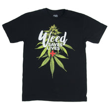 Load image into Gallery viewer, Weed Saves Lives Seven Leaf T-Shirt LG
