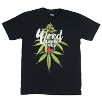 Weed Saves Lives Seven Leaf T-Shirt LG