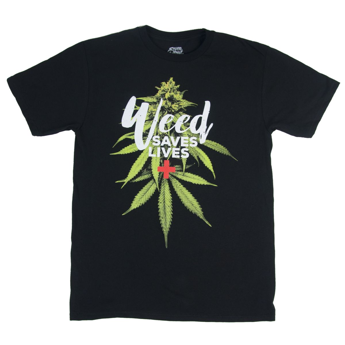 Weed Saves Lives Seven Leaf T-Shirt LG