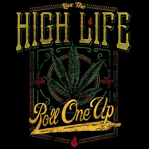 High Life Black Seven Leaf T-Shirt MED