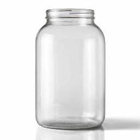 WIDE MOUTH CLEAR ONE GALLON GLASS JUG with lid