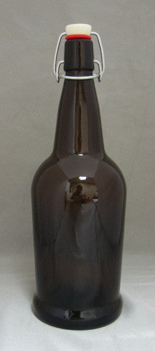 1 LITER AMBER E.Z. CAP BOTTLES 12/CASE