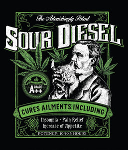 Sour Diesel Strain Seven Leaf T-Shirt XL