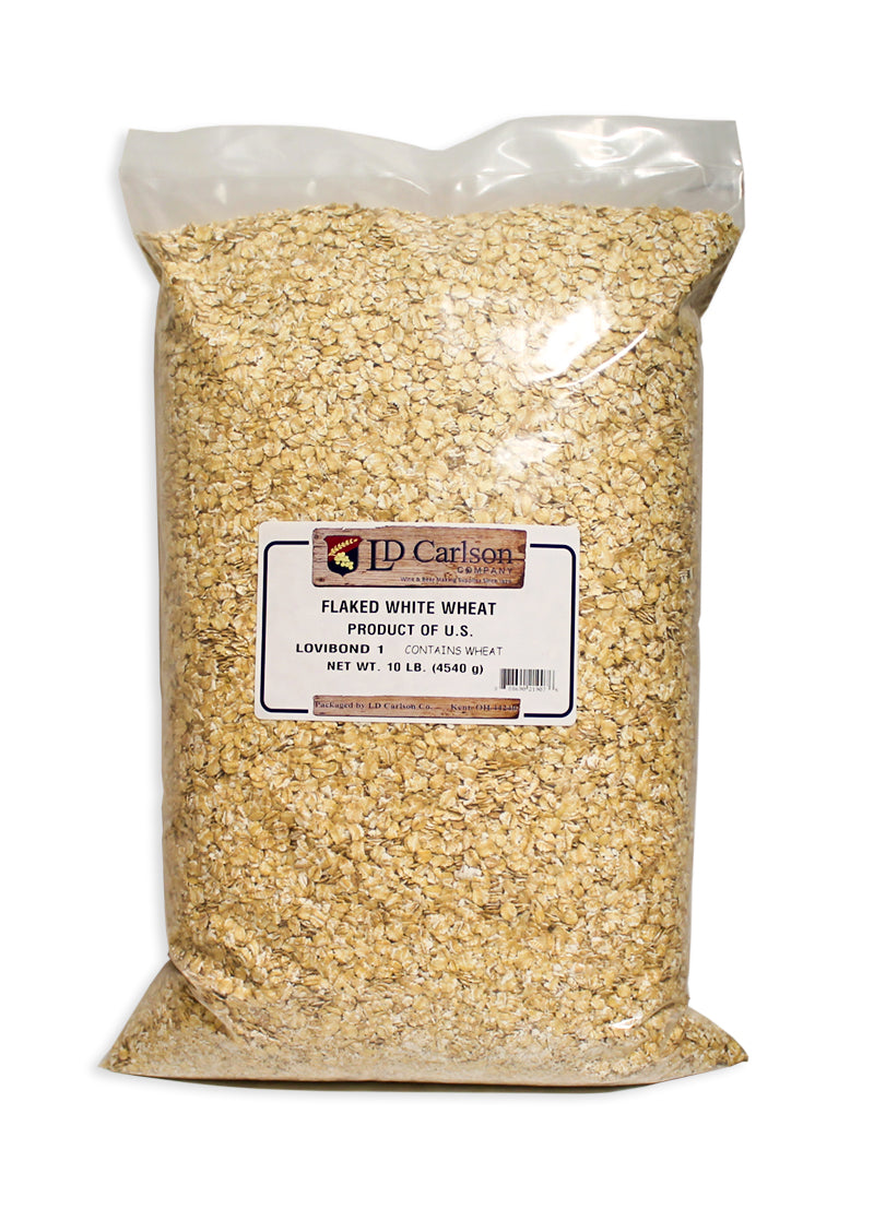 FLAKED WHITE WHEAT 10 LB BAG OF GRAIN