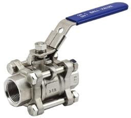 THREE PIECE STAINLESS STEEL BALL VALVE - 1/2