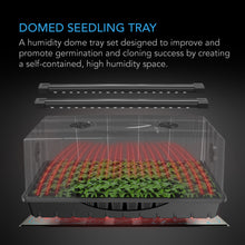 Load image into Gallery viewer, HUMIDITY DOME, GERMINATION KIT WITH SEEDLING MAT AND LED GROW LIGHT BARS, 6X12 CELL TRAY